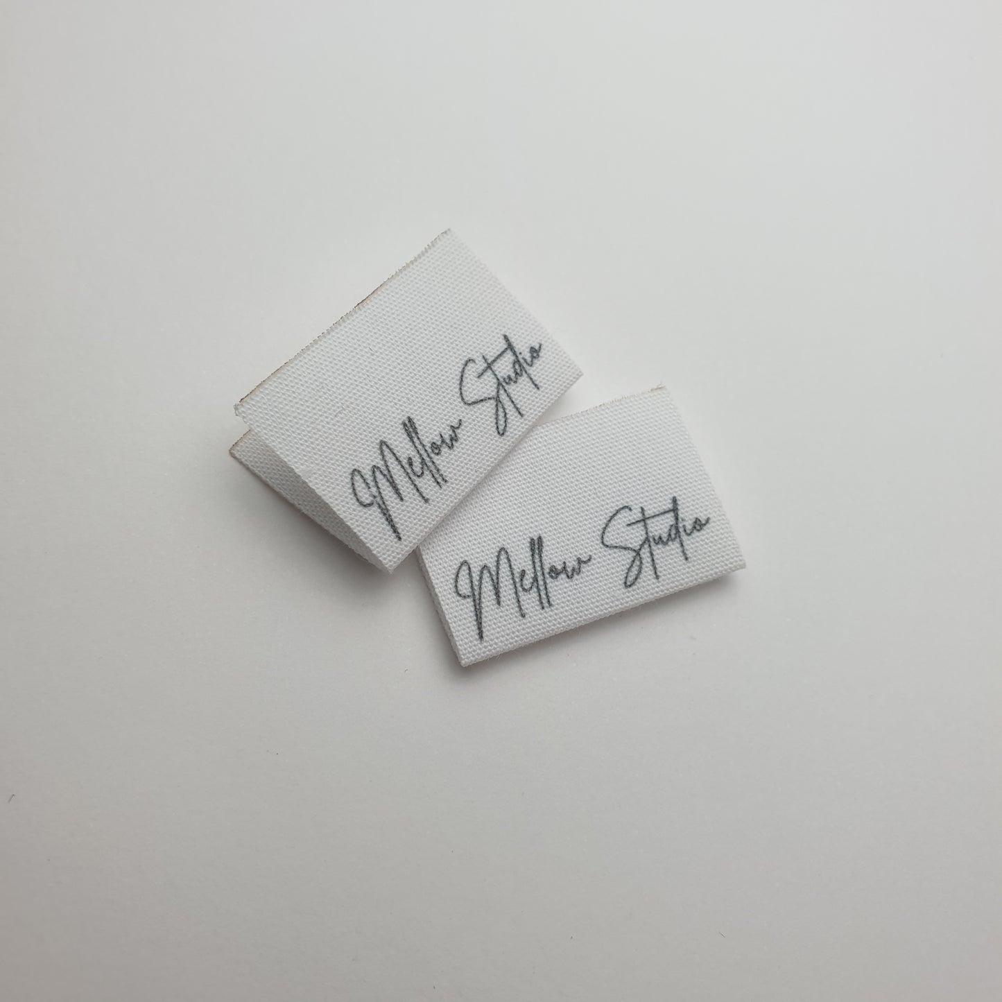 ~WHITE POLYESTER COTTON - PERMANENT PRINT - FABRIC LABELS