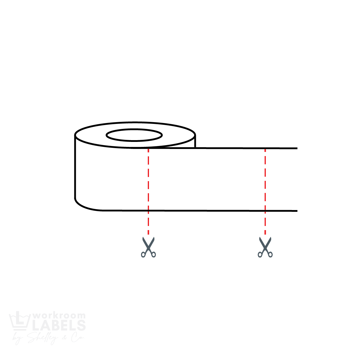 SMALL FOLDED SEAM LABELS