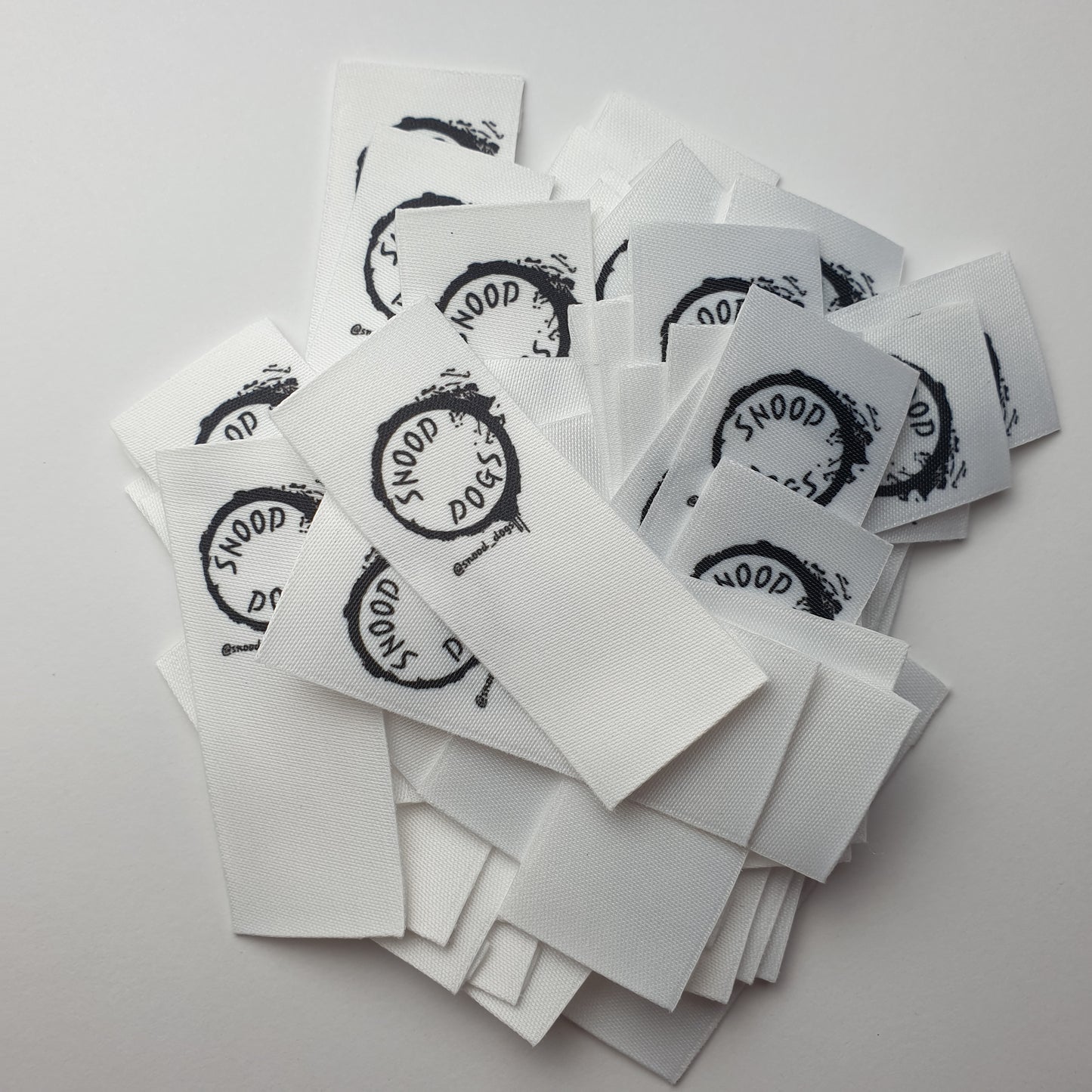 ~CUSTOM PRINTED PRE CUT WOVEN BLANKS - PERMANENT PRINT - FABRIC LABELS