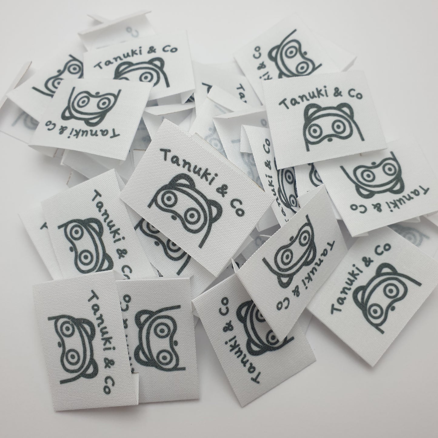 ~WHITE POLYESTER COTTON - PERMANENT PRINT - FABRIC LABELS