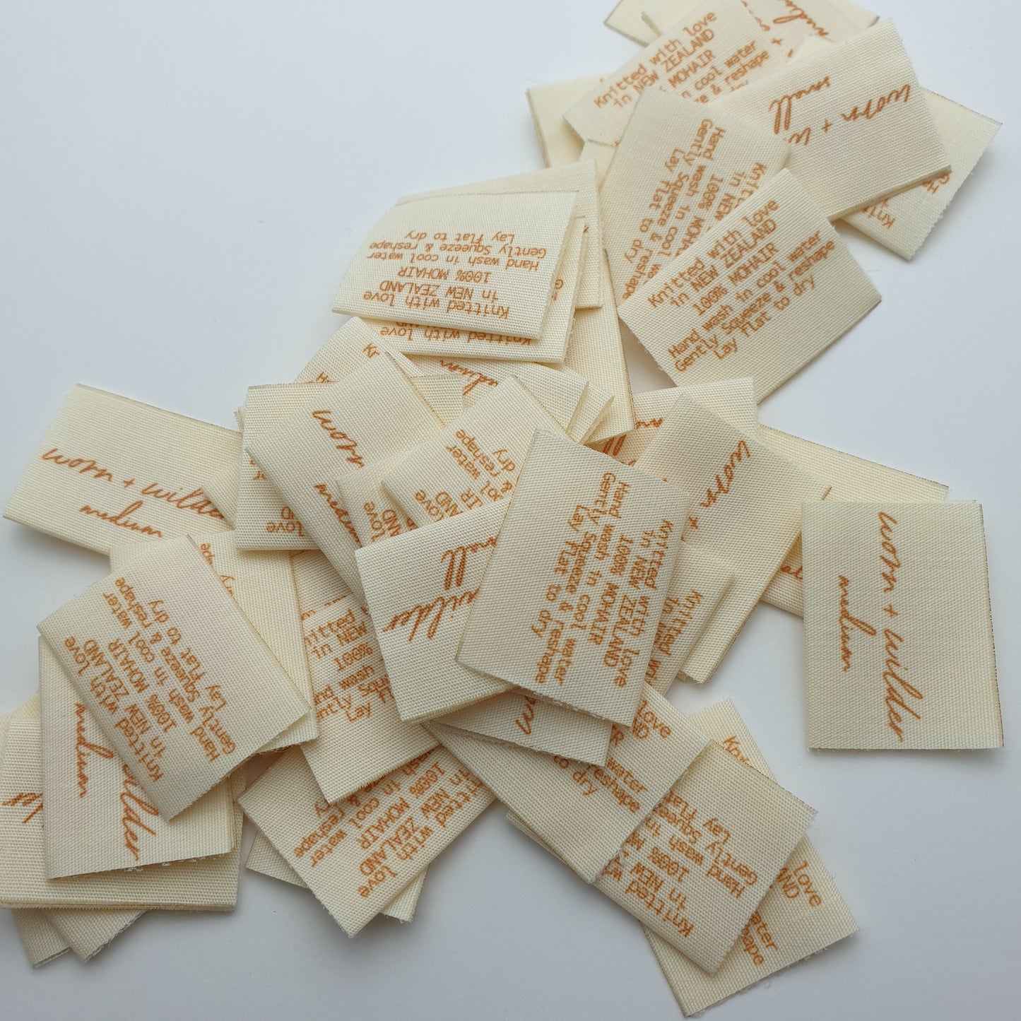 ~LIGHTWEIGHT POLYESTER COTTON - PERMANENT PRINT - FABRIC LABELS