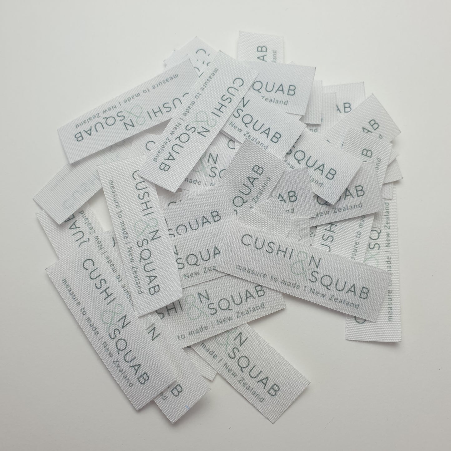 ~PLAIN WEAVE FAUX COTTON - PERMANENT PRINT - NARROW FABRIC LABELS