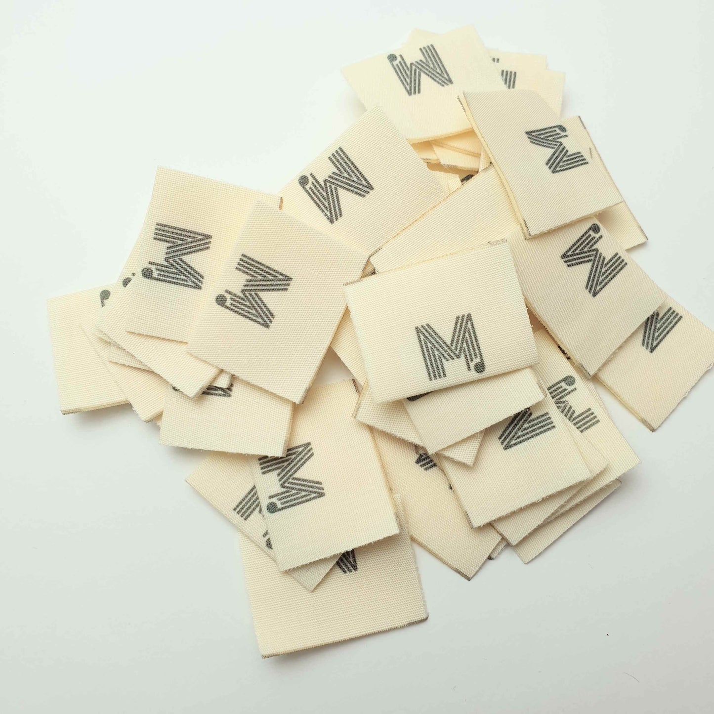 ~UNBLEACHED POLYESTER COTTON - PERMANENT PRINT - FABRIC LABELS