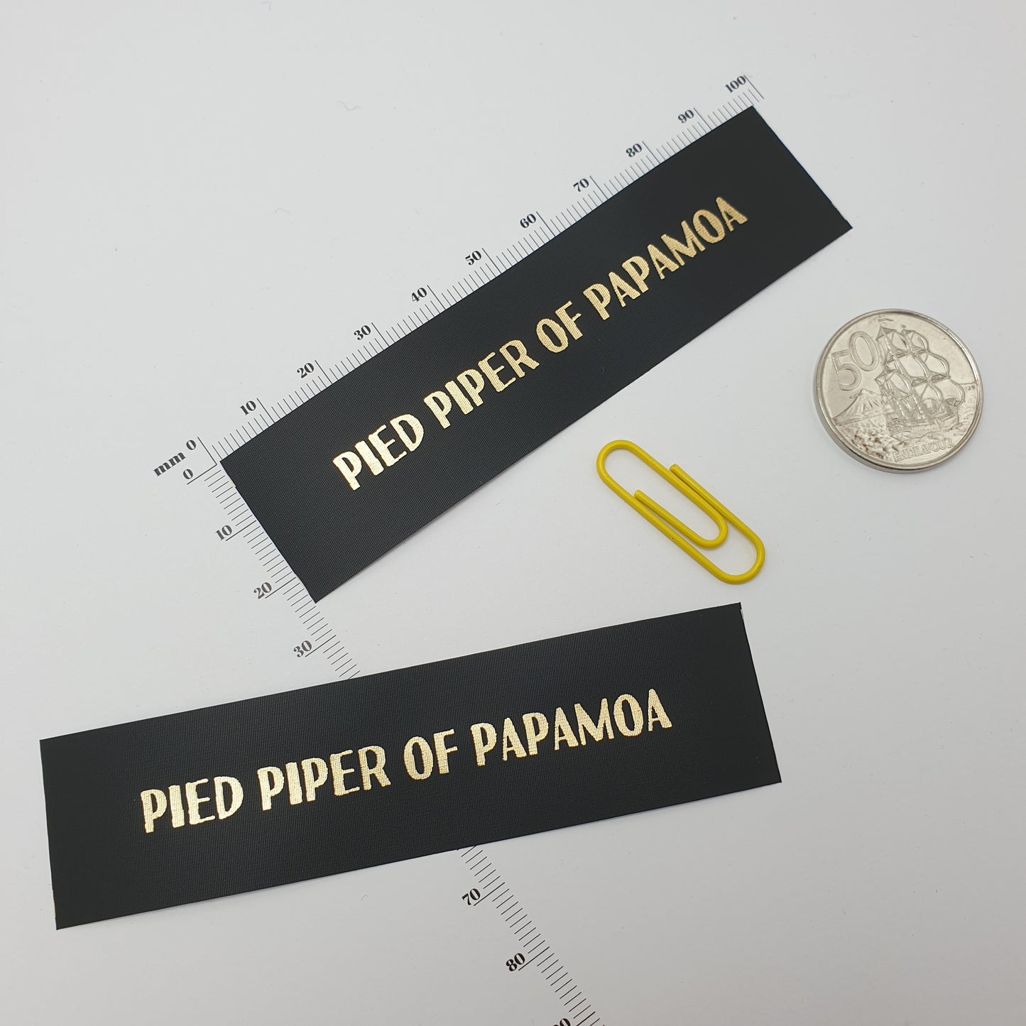 ~BLACK POLY TAPE - STANDARD PRINT - FABRIC LABELS