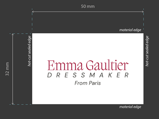 CUSTOM LABELS - Emma Gaultier Dressmaker