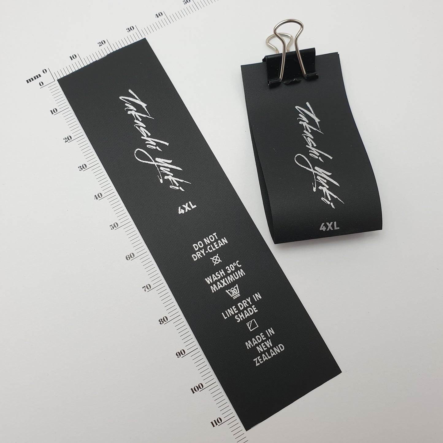 ~BLACK POLY TAPE - STANDARD PRINT - FABRIC LABELS