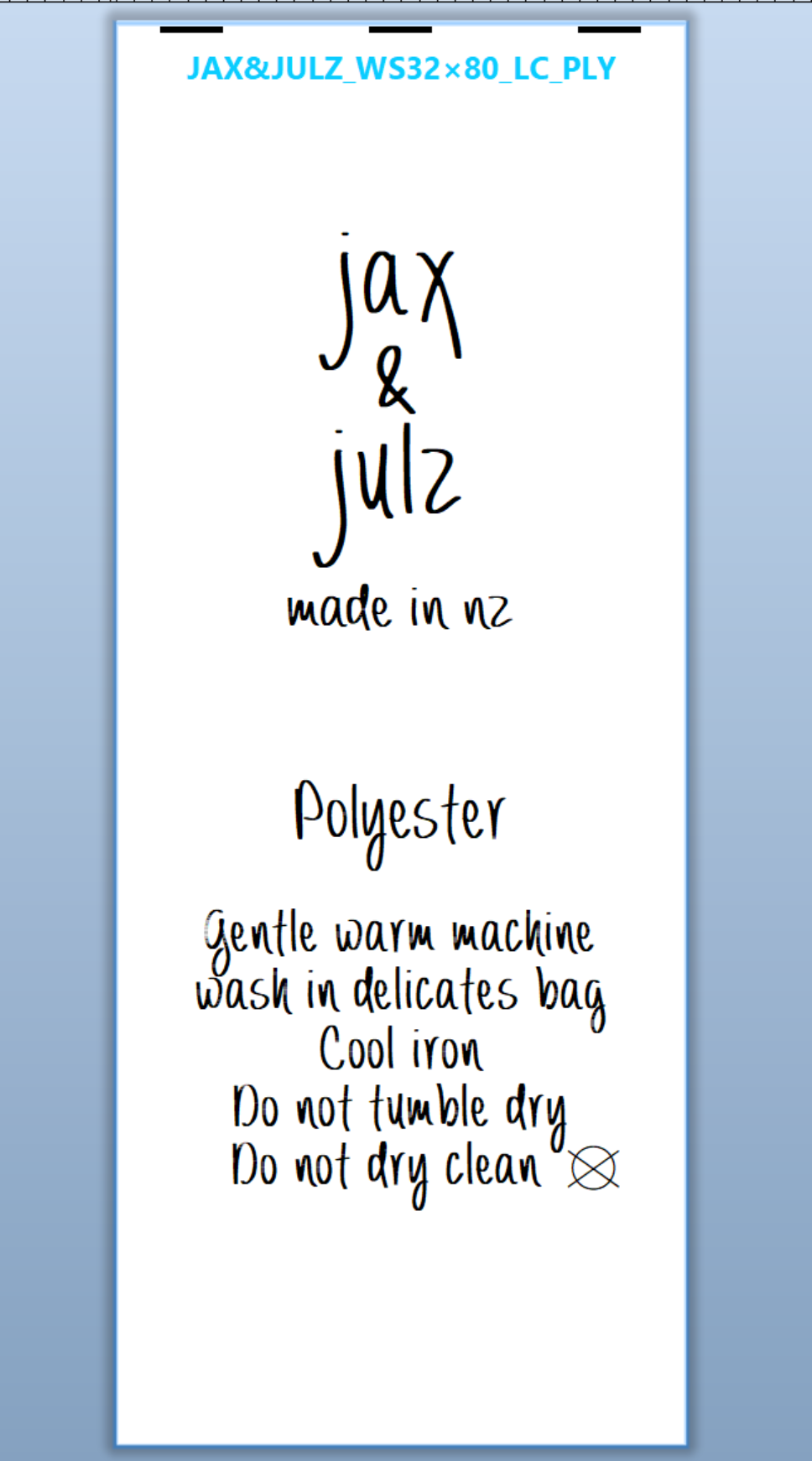 CUSTOM LABELS / Julia Cassels