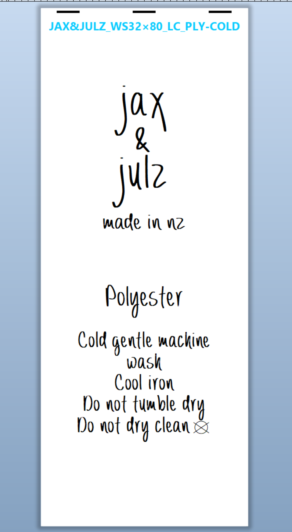 CUSTOM LABELS / Julia Cassels