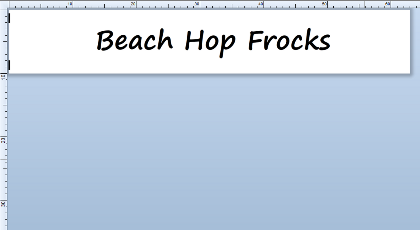 CUSTOM LABELS / Beach Hop Frocks