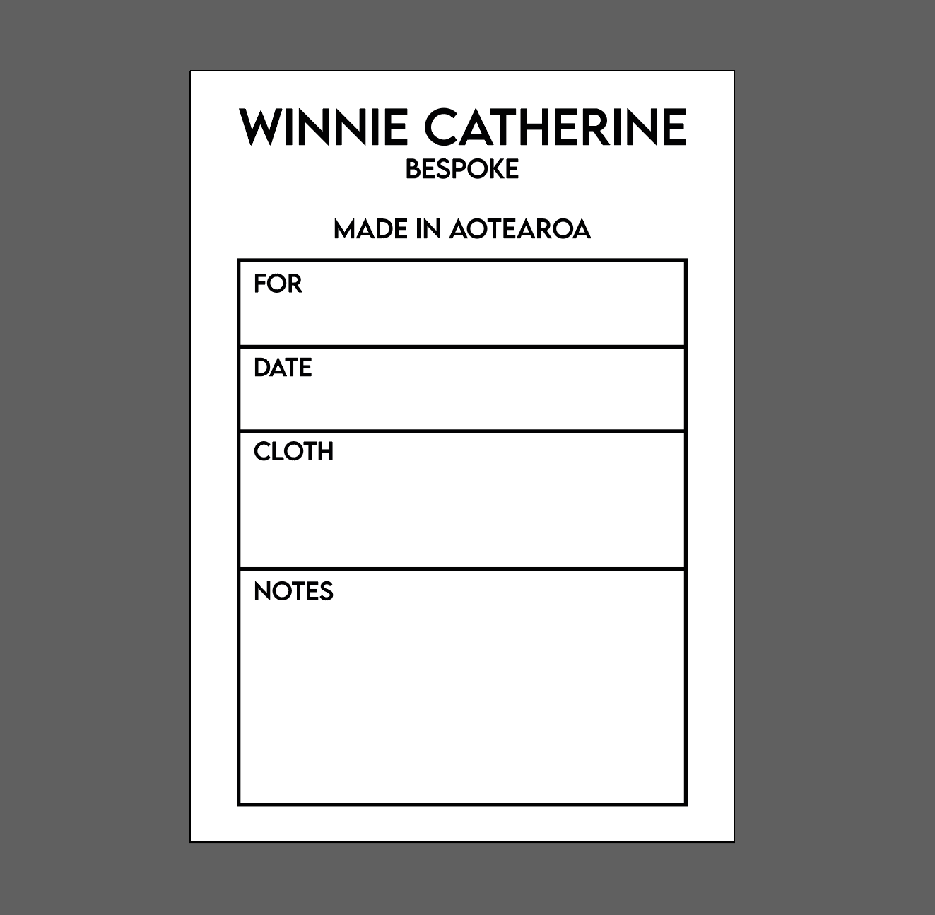 CUSTOM LABELS / Winnie Solomon