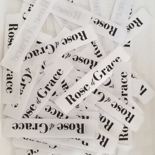 #13WS - WHITE SATIN STRAIGHT CUT SEW-ON-FLAT LABELS