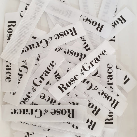 #13WS - WHITE SATIN STRAIGHT CUT SEW-ON-FLAT LABELS