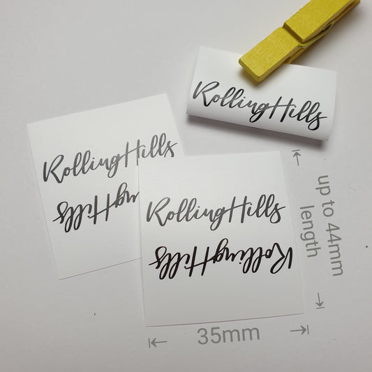 #04WPT - WHITE NON FRAY POLYESTER TAPE PIP/LOGO LABELS
