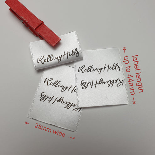 #04WPT - WHITE NON FRAY POLYESTER TAPE PIP/LOGO LABELS