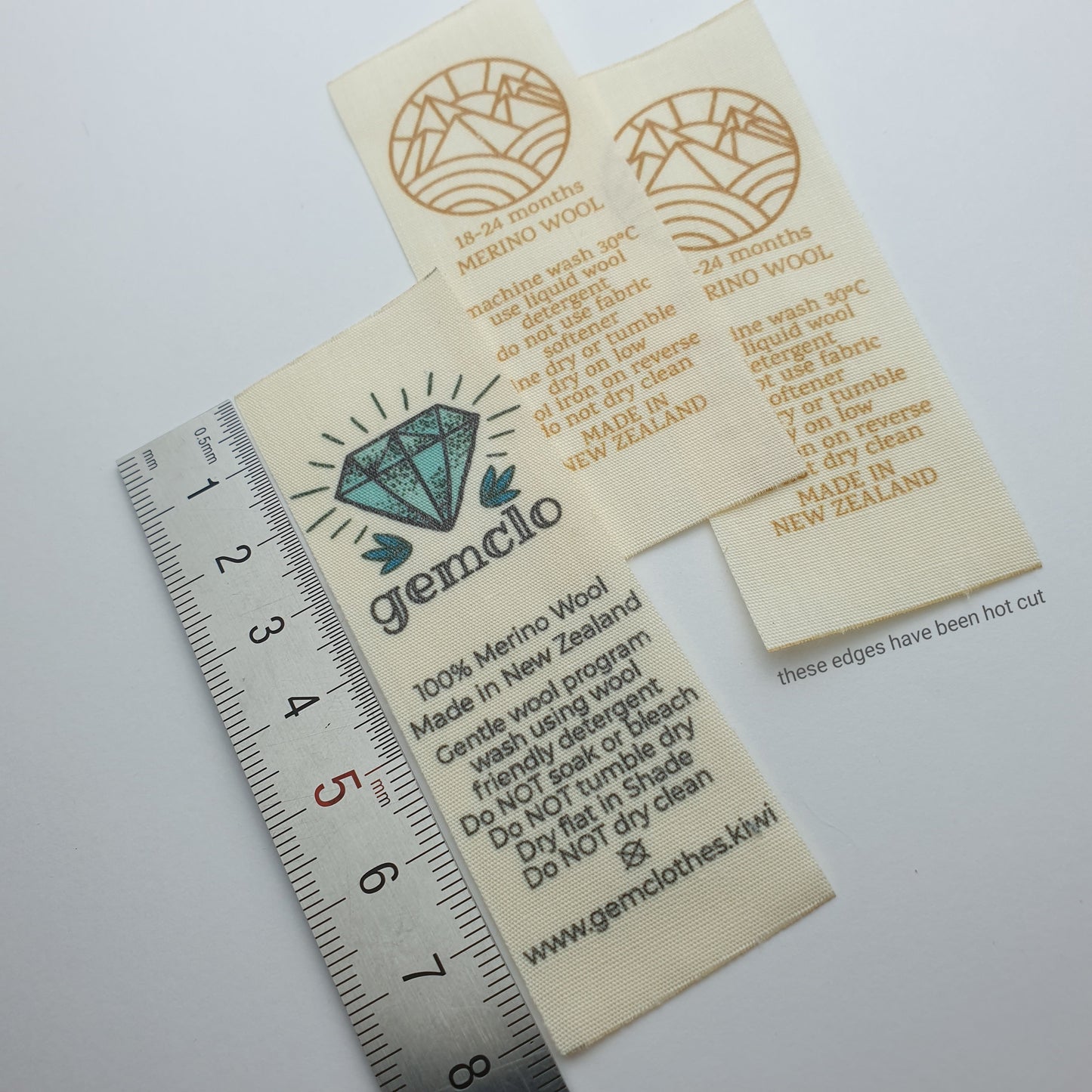 ~LIGHTWEIGHT POLYESTER COTTON - PERMANENT PRINT - FABRIC LABELS