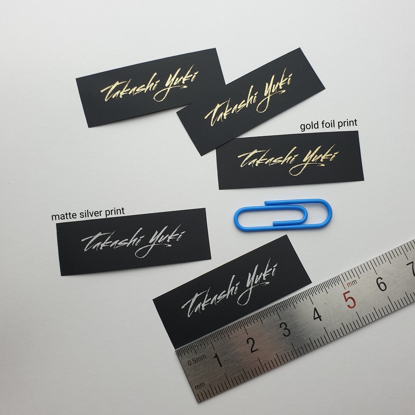 ~BLACK POLY TAPE - STANDARD PRINT - FABRIC LABELS