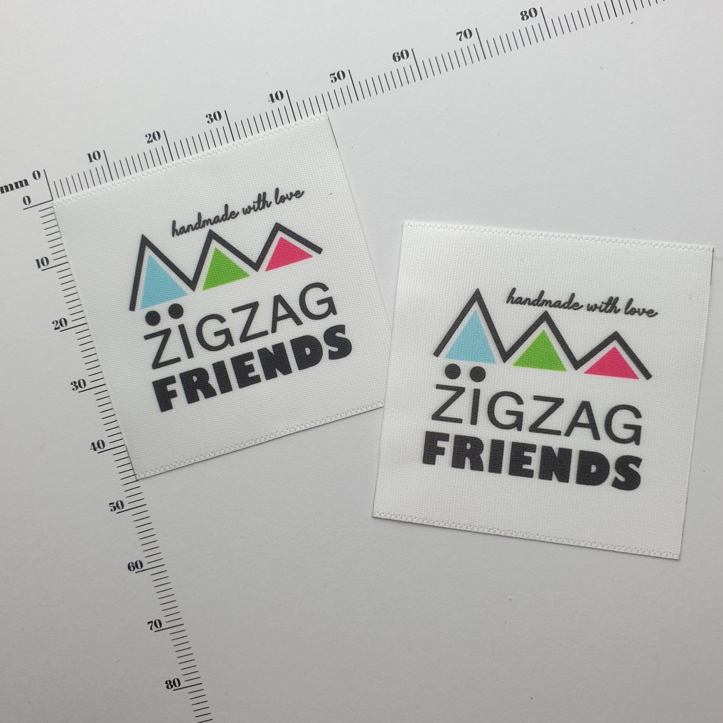 ~CUSTOM PRINTED PRE CUT WOVEN BLANKS - PERMANENT PRINT - FABRIC LABELS