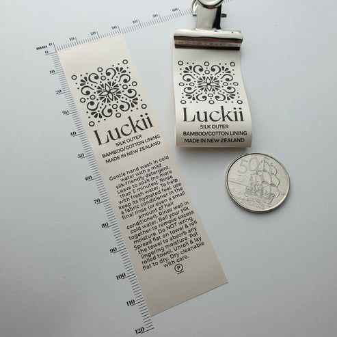 Cream Satin / 30mm / XL - Between 85-120mm per label (43-60mm folded height)