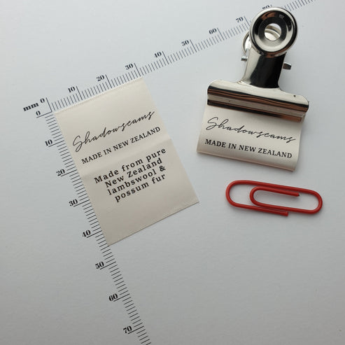 Cream Satin / 30mm / SHORT - Up to 44mm per label (max 22mm folded height)