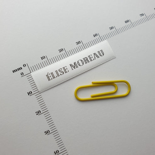 #13WS - WHITE SATIN STRAIGHT CUT SEW-ON-FLAT LABELS
