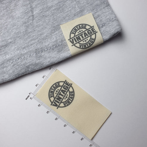 Unbleached polyester/cotton / 32mm / REGULAR - Between 45-84mm per label (23-42mm folded height)