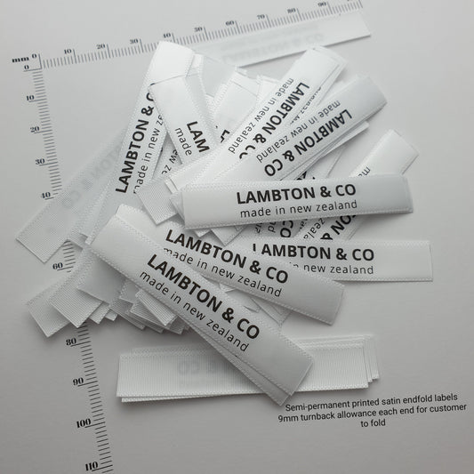 #15WS - WHITE SATIN ENDFOLD LABELS