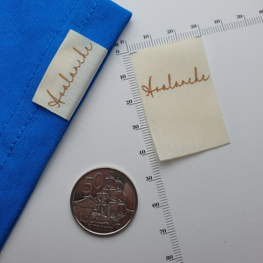 #11LPC - LIGHTWEIGHT COTTON POLYESTER BLEND TRIFOLD/BOOKFOLD HEM LABELS