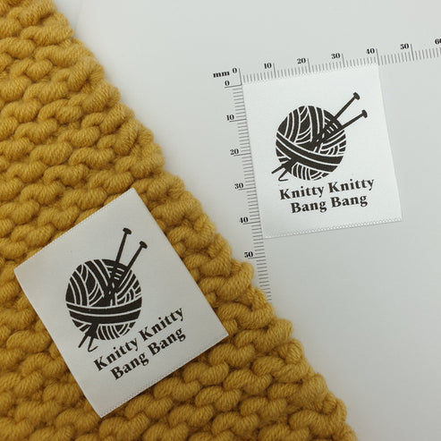 White Satin / 45mm / SHORT - Labels use only up to 44mm of material length per label