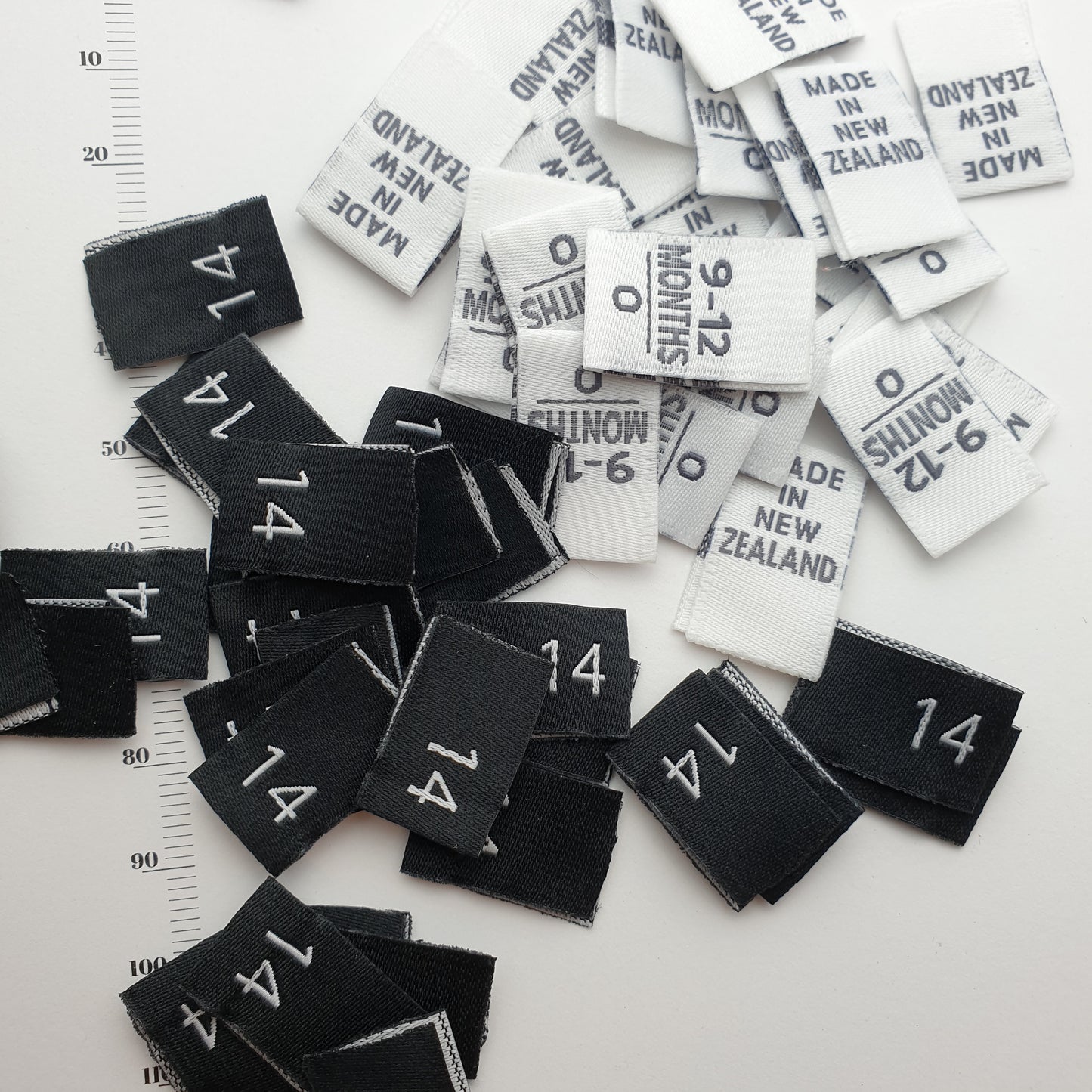 SIZE PIPS - WOVEN LABELS
