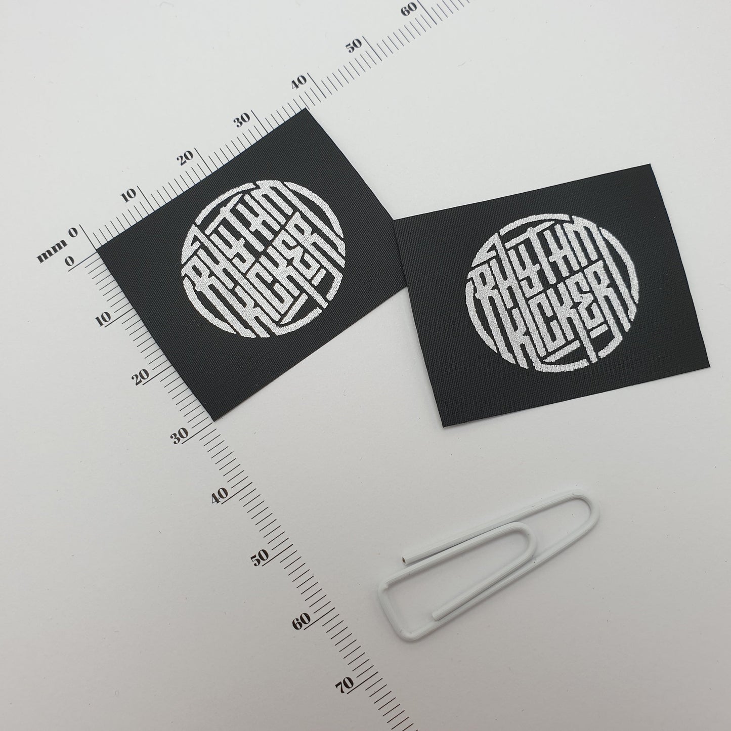 ~BLACK POLY TAPE - STANDARD PRINT - FABRIC LABELS